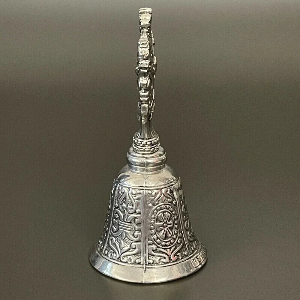 TBN‎ Trinity Broadcasting Network Bethlehem Silver-tone Metal Bell Made in Spain